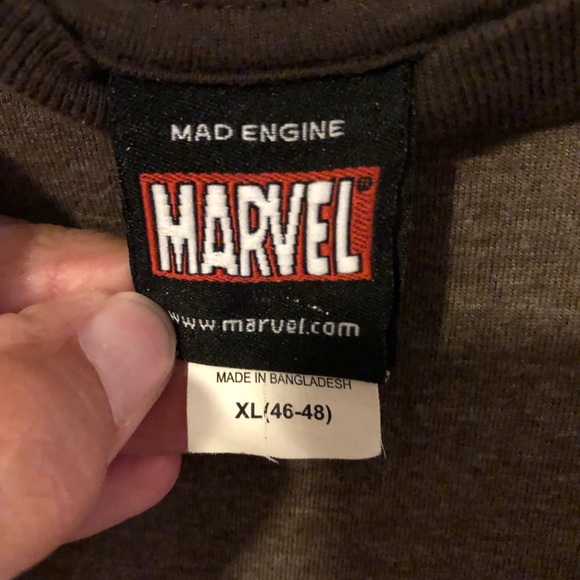Vintage Marvel Comics baseball style t-shirt, Brown on tan, XL - Picture 6 of 6